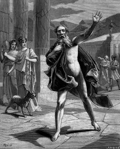 Archimedes: Er rannte durch die Straßen und rief „Eureka, eureka!“ (Ich habe es gefunden, ich habe es gefunden) in „Histoire populaire des sciences, inventions et discoveries from the first centuries to the present day“ von Bitard Adolphe 1880 von French School