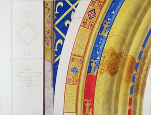 Archivolte des Denkmals über dem Hauptaltar in der Sainte-Chapelle, Paris