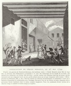Verhaftung von Cécile Renault, Paris, 23. Mai 1794 von French School