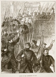 Verhaftung des Erzbischofs von Paris, März 1871, Illustration aus Cassells Geschichte des Krieges zwischen Frankreich und Deutschland, 1870-1871 von French School