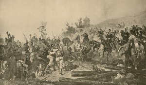 Ankunft bayerischer Truppen vor Paris, Deutsch-Französischer Krieg, September 1870 von French School