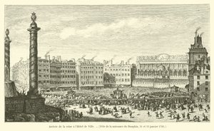Ankunft der Königin im Hotel de Ville, Feier zur Geburt des Dauphins, 21. und 23. Januar 1782 von French School