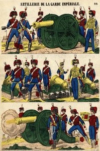 Artillerie der kaiserlichen Garde. Epinal-Bild 19. Jahrhundert