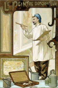 Handwerker: der Malerdekorateur - Chromo von French School
