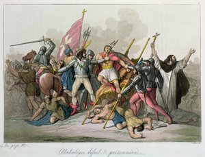 Atahualpa (ca. 1502-33) besiegt und gefangen genommen von den Truppen von Francisco Pizarro (ca. 1478-1541) 1820