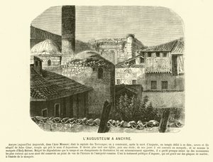 Augusteum, Tempel des Augustus und Rom, Ankara, Türkei (Gravur) von French School