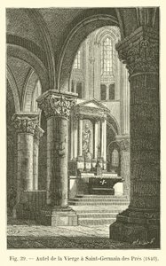 Altar der Jungfrau in Saint-Germain des Prés, 1840 von French School