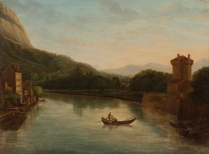 Ufer der Isère in Grenoble