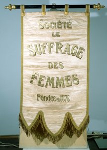 Banner für die Societe Le Suffrage de Femmes von French School