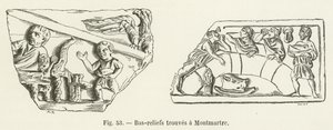 Reliefs gefunden in Montmartre von French School