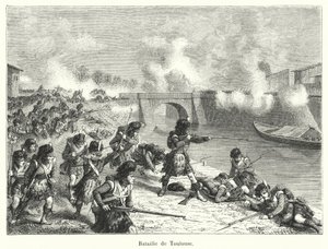 Schlacht von Toulouse (Gravur) von French School