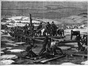 Schlacht an der Beresina, 26.-29. November 1812, eine katastrophale Niederlage für Napoleon während seines Rückzugs aus Russland