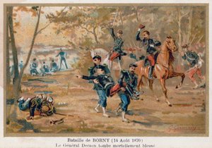Schlacht von Borny-Colombey, bei der General Decaen tödlich verwundet wurde von French School