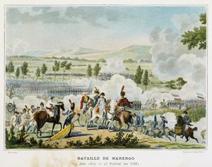 Schlacht von Marengo (Piemont - Italien) am 14. Juni 1800, bei der Bonaparte den Sieg über die Österreicher errang
