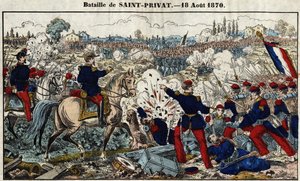 Schlacht von Saint-Privat am 18. August von French School