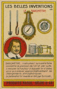 Karte der schönen Erfindungen, Barometer von French School