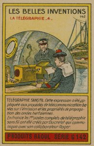 Karte der schönen Erfindungen, Telegrafie von French School