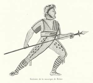 Bestiarium des Mosaiks von Reims von French School