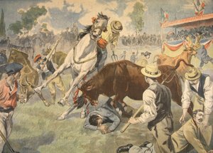 Blutiger Unfall in Arles, Illustration aus Le Petit Journal: Supplement illustre, 1898 von French School