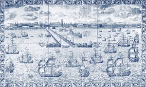 Bombardierung von Dünkirchen am 11. August 1695 von French School