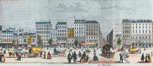 Boulevard Saint-Denis Südseite - Rue Saint Martin - Gravur in „Tableau-de-Paris“ von Edmond Texier 1852