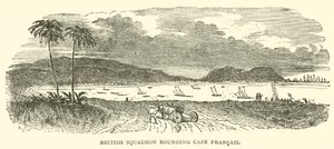 Britisches Geschwader um Kap Francais (Stich)