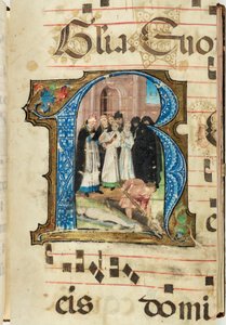 Begräbnisszene, Graduale, f.86 von French School