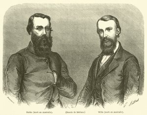 Burke, Wills, tot in Australien (Gravur) von French School