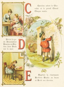 C D E: Schokolade, Zeichner, Truthahn