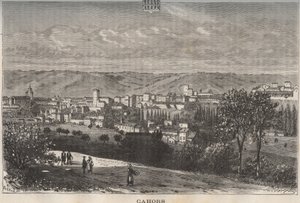 Cahors - Lot - Midi-Pyrenees (Stich in „La France illustree: geographie, histoire, administration statistique“ von V.A. Malt-Brown. 1884)