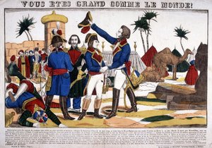 Kampagne (Expedition) von Ägypten (1798-1801) unter der Leitung von Napoleon Bonaparte im Jahr 1799. Bild von Epinal