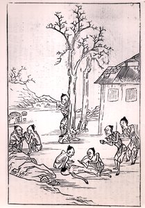 Kannibalismus in China, aus einer chinesischen Zeichnung, 1870
