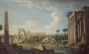 Capriccio mit ägyptischen Ruinen von French School