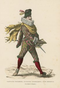 Kapitän Matamore, spanischer Auftragsmörder, 17. Jahrhundert von French School