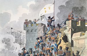 Eroberung der Kaiserfestung in Algier im Jahr 1830 von French School