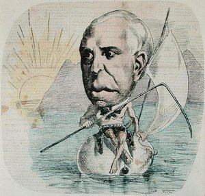 Karikatur von Auguste Nelaton 1869 von French School