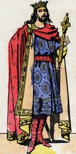 Karolingische Dynastie: Porträt von Karl III. dem Einfältigen, König der Franken von French School