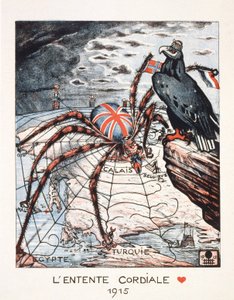 Karikatur zur Entente cordiale 1915 - Plakat der Stadt Paris von French School
