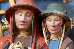 Kathedrale Notre-Dame. Innenansicht. Epitaph von Jean de Libourc. 1470. (Detail) von French School