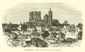 Kathedrale und Stadt von Laon von French School