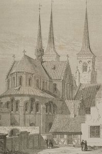 Kathedrale in den 1850er Jahren, Roskilde, Dänemark, aus Le Tour du Monde, veröffentlicht in Paris, 1860er Jahre von French School