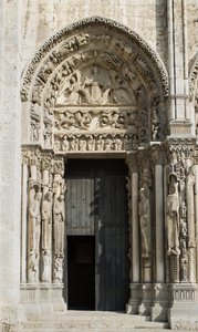 Kathedrale von Chartres, Bucht links vom Königstor, Westfassade von French School