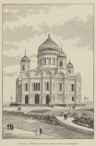 Erlöserkathedrale in Moskau (Stich) von French School