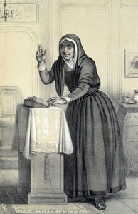 Catherine Théot - in „Galerie historique de la Revolution Française“ von Albert Maurin, Paris 1843 von French School