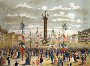 Feier des Quatorze Juillet auf dem Place de la Bastille, Paris, 14. Juli 1880