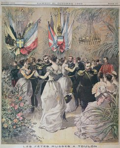Feierlichkeiten zu Ehren des Besuchs der russischen Flotte in Toulon, Titelblatt von Le Petit Journal, 21. Oktober 1893