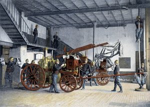 Zentrale Post, Feueralarm - in „Album militaire“ - Feuerwehr