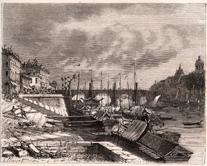 Chalon-sur-Saône - Saône-et-Loire - Gravur in „La France illustrée: Geographie, Geschichte, statistische Verwaltung“ von V.-A. Malt-Brown. 1884 von French School