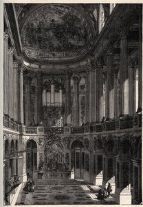 Kapelle des Schlosses von Versailles - Gravur in „PATRIE - DESCRIPTION PICTURERIQUE DE LA FRANCE EN 6 VOLUMES“ von Lucien Huard - Ende des 19. Jahrhunderts von French School