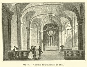 Kapelle der Gefangenen im Jahr 1830 von French School